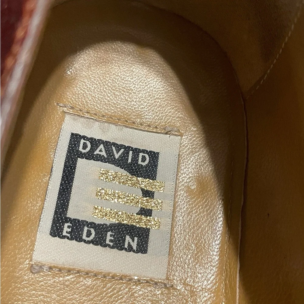 David Eden Men’s Brown Lizard Loafer, Size 10.5, EUC‎